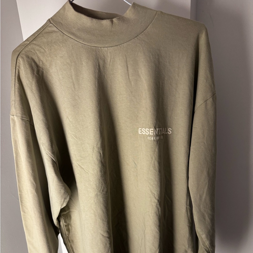 Fear of God Essentials Sage Green Long sleeve T shirt (Fits a Medium)